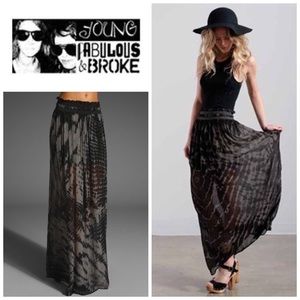 Young Fabulous & Broke Black Maxi Skirt